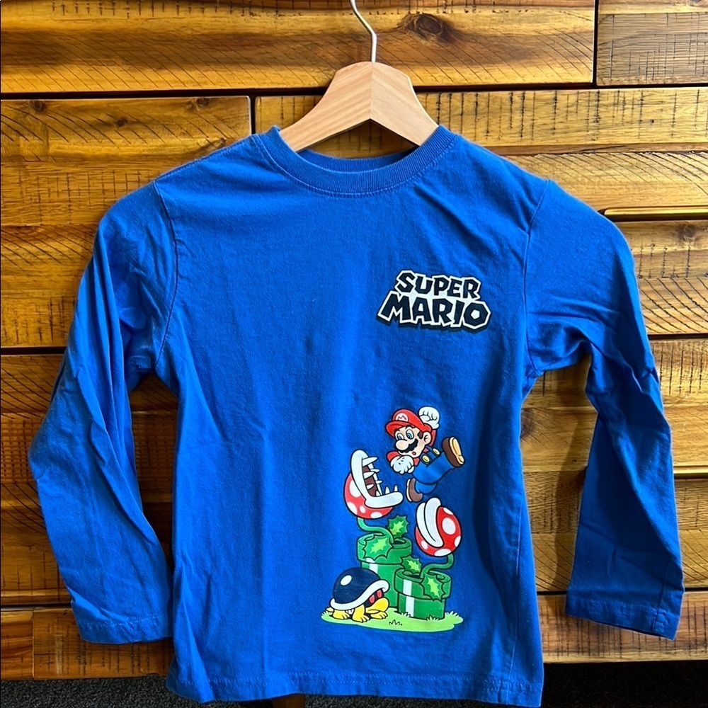 Nintendo Kids Blue Long Sleeve Shirt